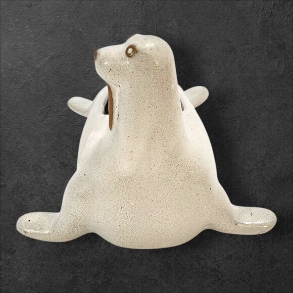 David Stewart Lions Valley Pottery Walrus Planter MCM Studio Ceramic Vintage - Picture 2 of 8
